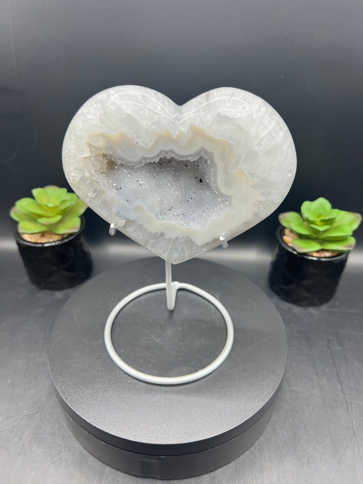 DRUZY AGATE HEARTS