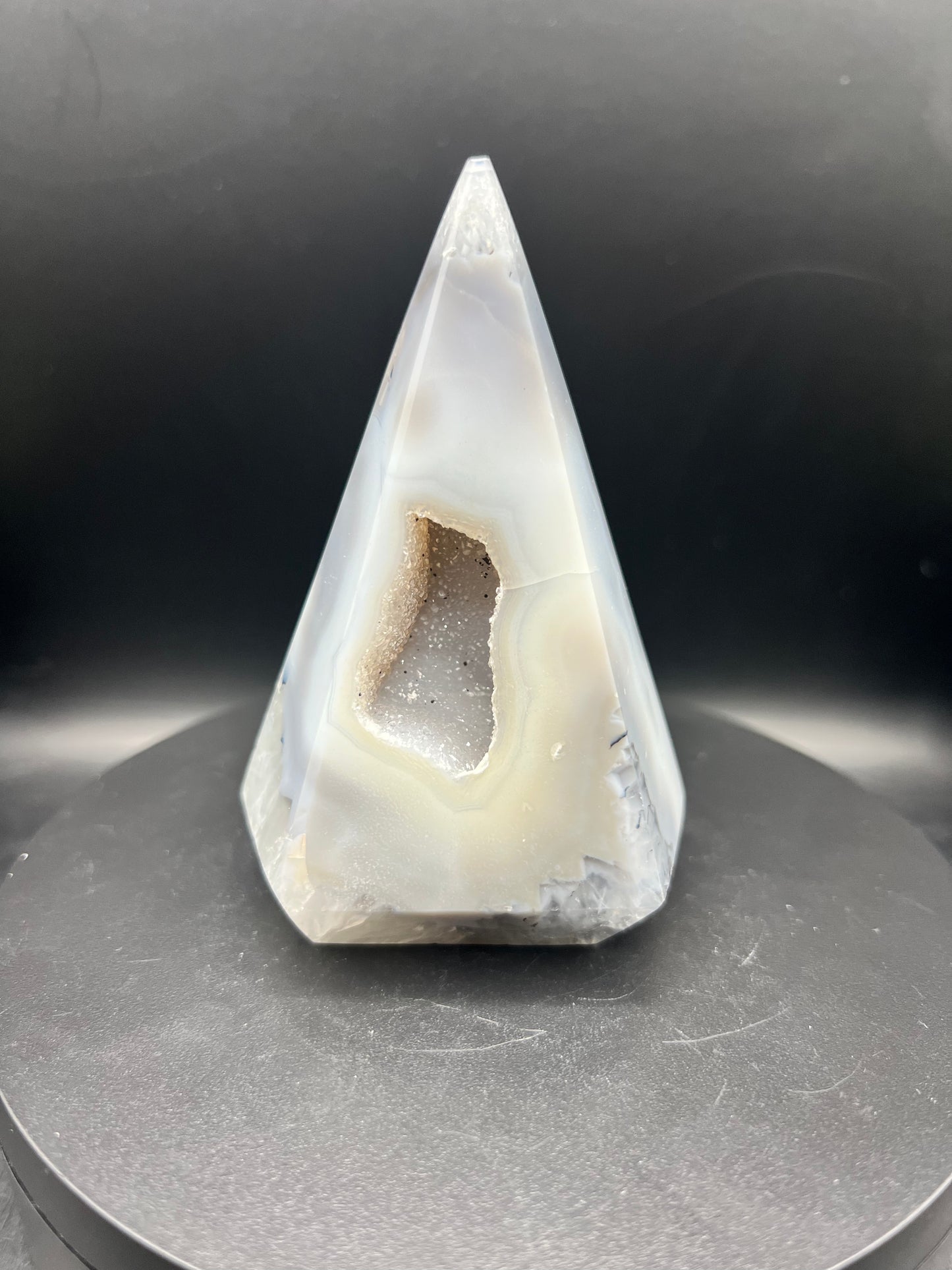 DRUZY AGATE CONIC POINT