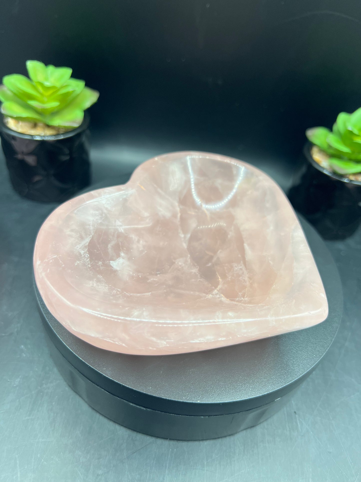 ROSE QUARTZ HEART BOWLS