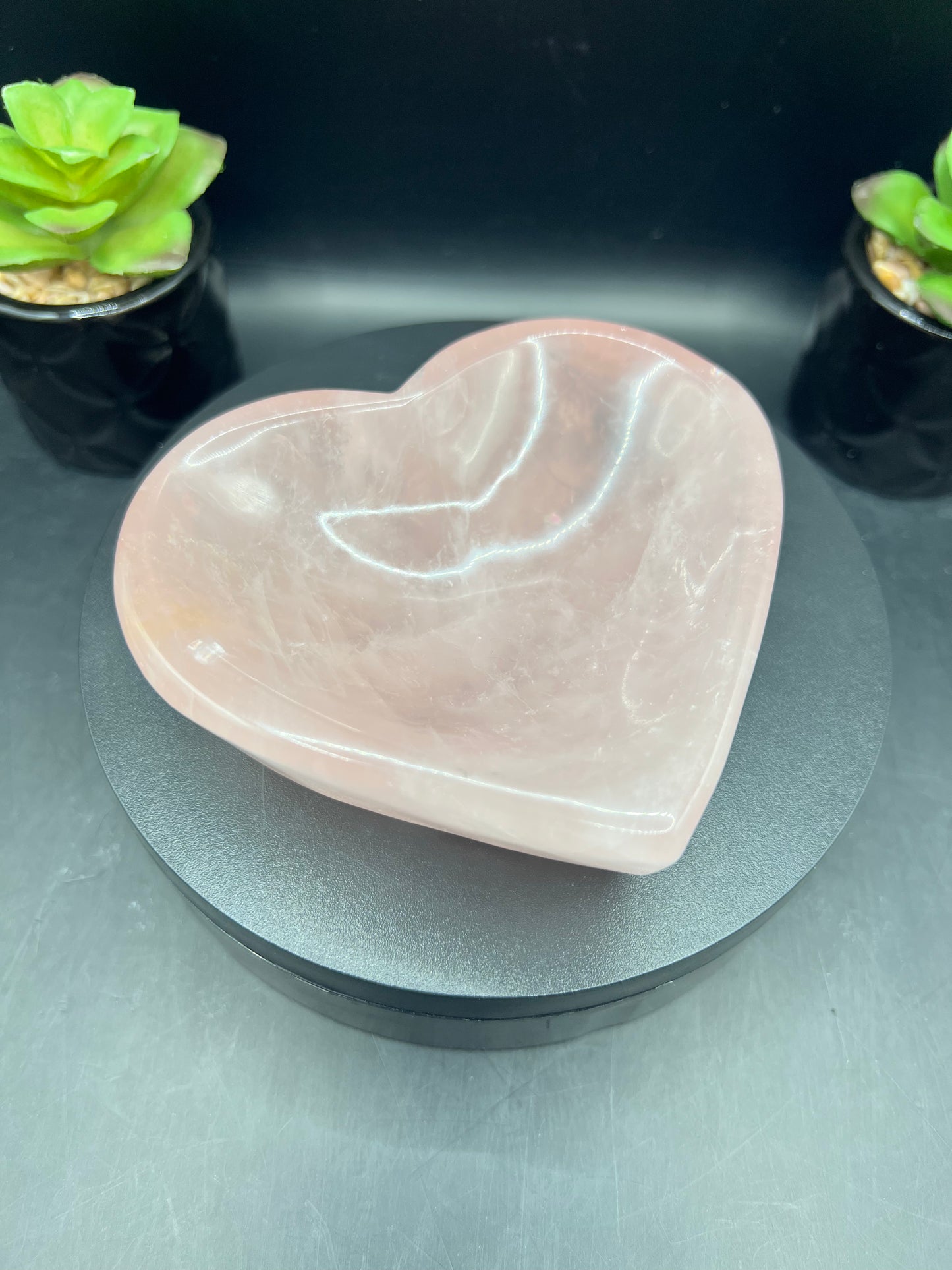 ROSE QUARTZ HEART BOWLS