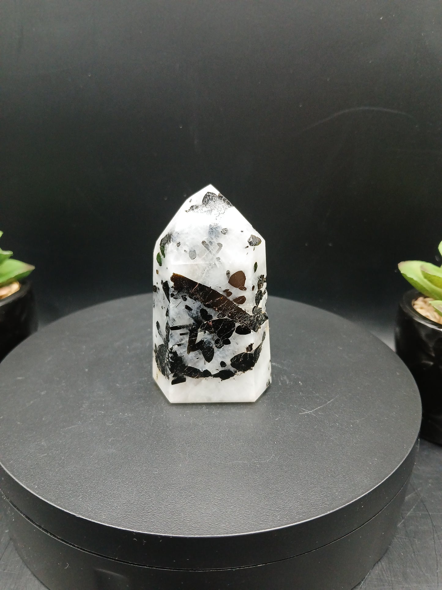 TOURMALINE IN QUARTZ POINTS