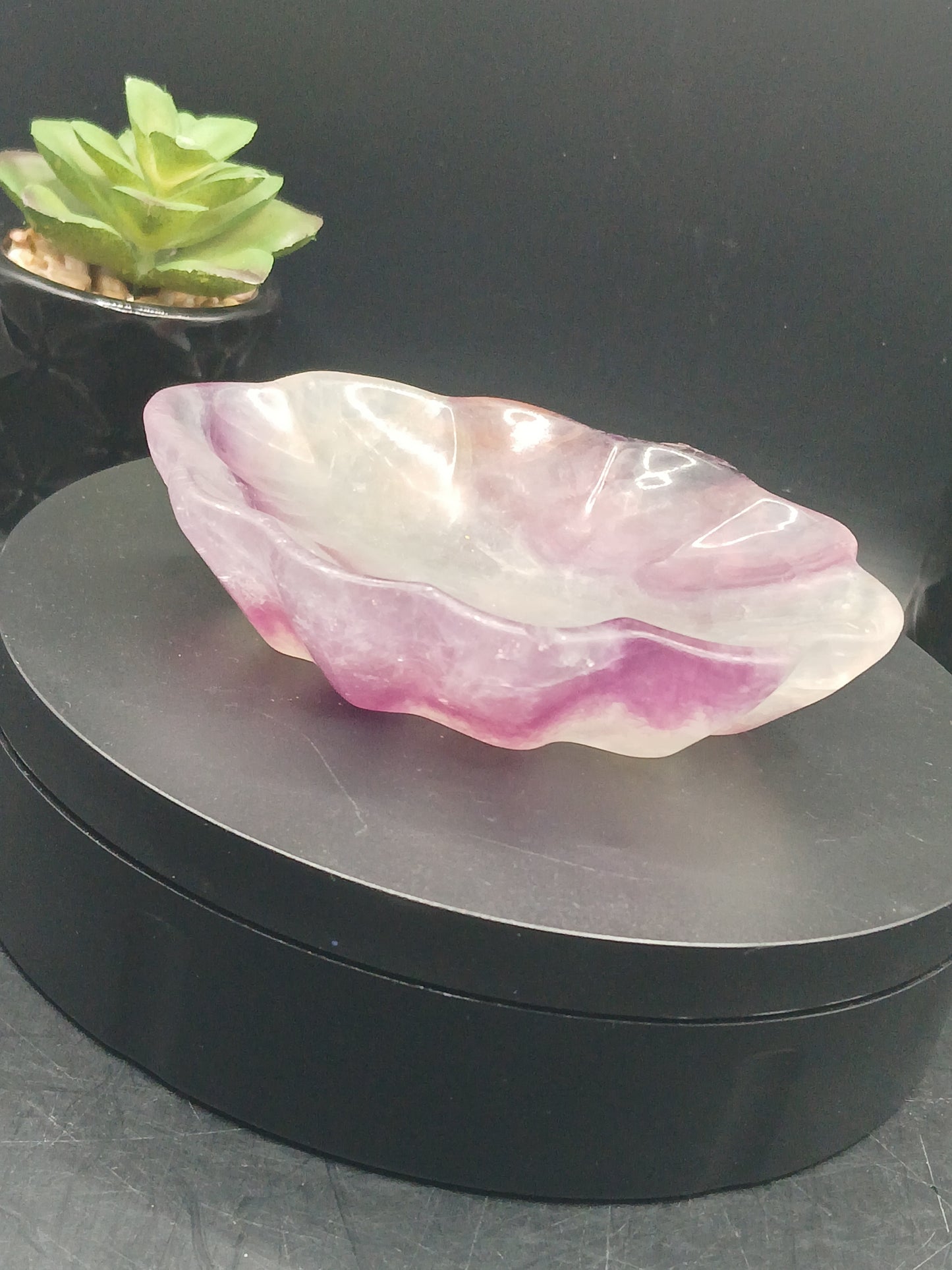 BANDED FLUORITE DISH