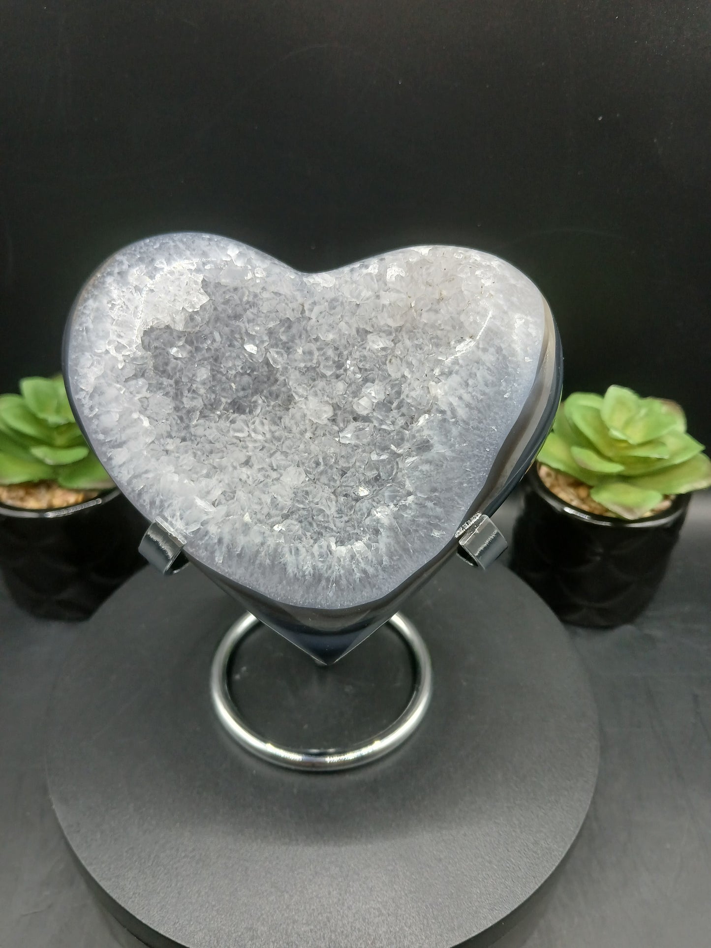 DRUZY AGATE HEART