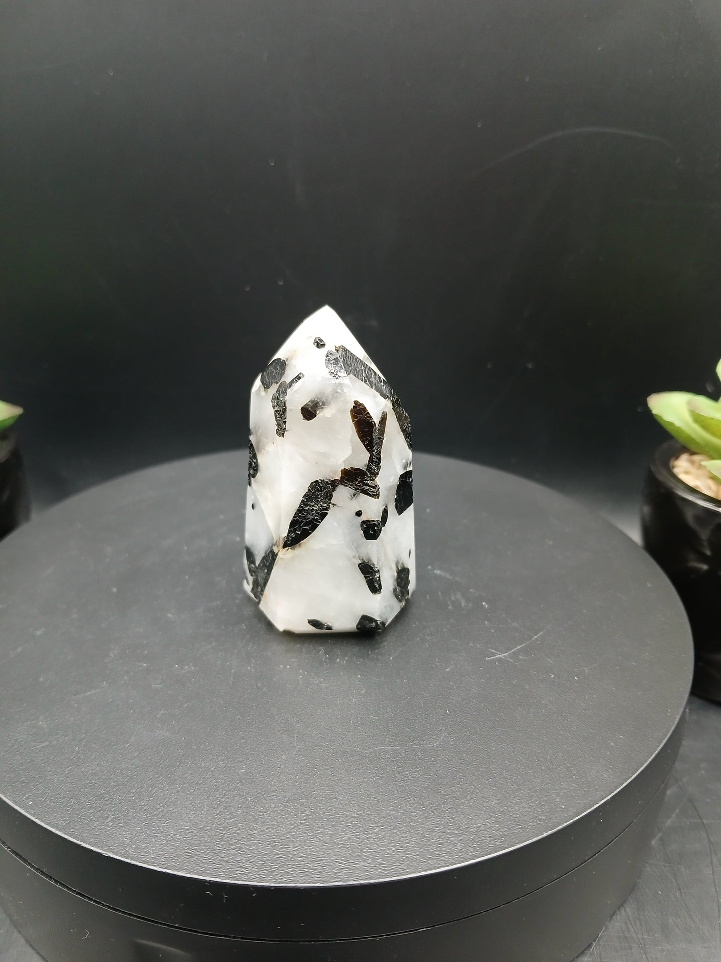 TOURMALINE IN QUARTZ POINTS