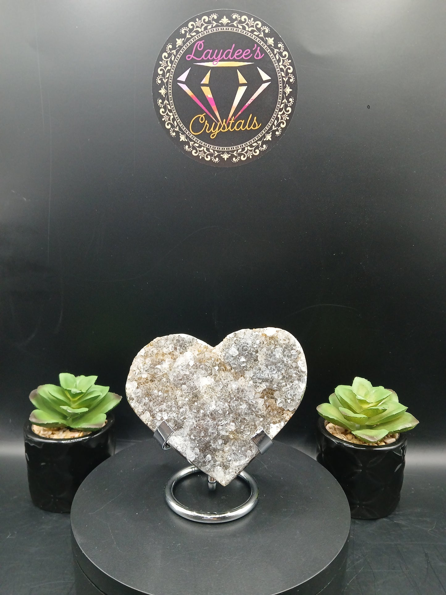 DRUZY AGATE HEART
