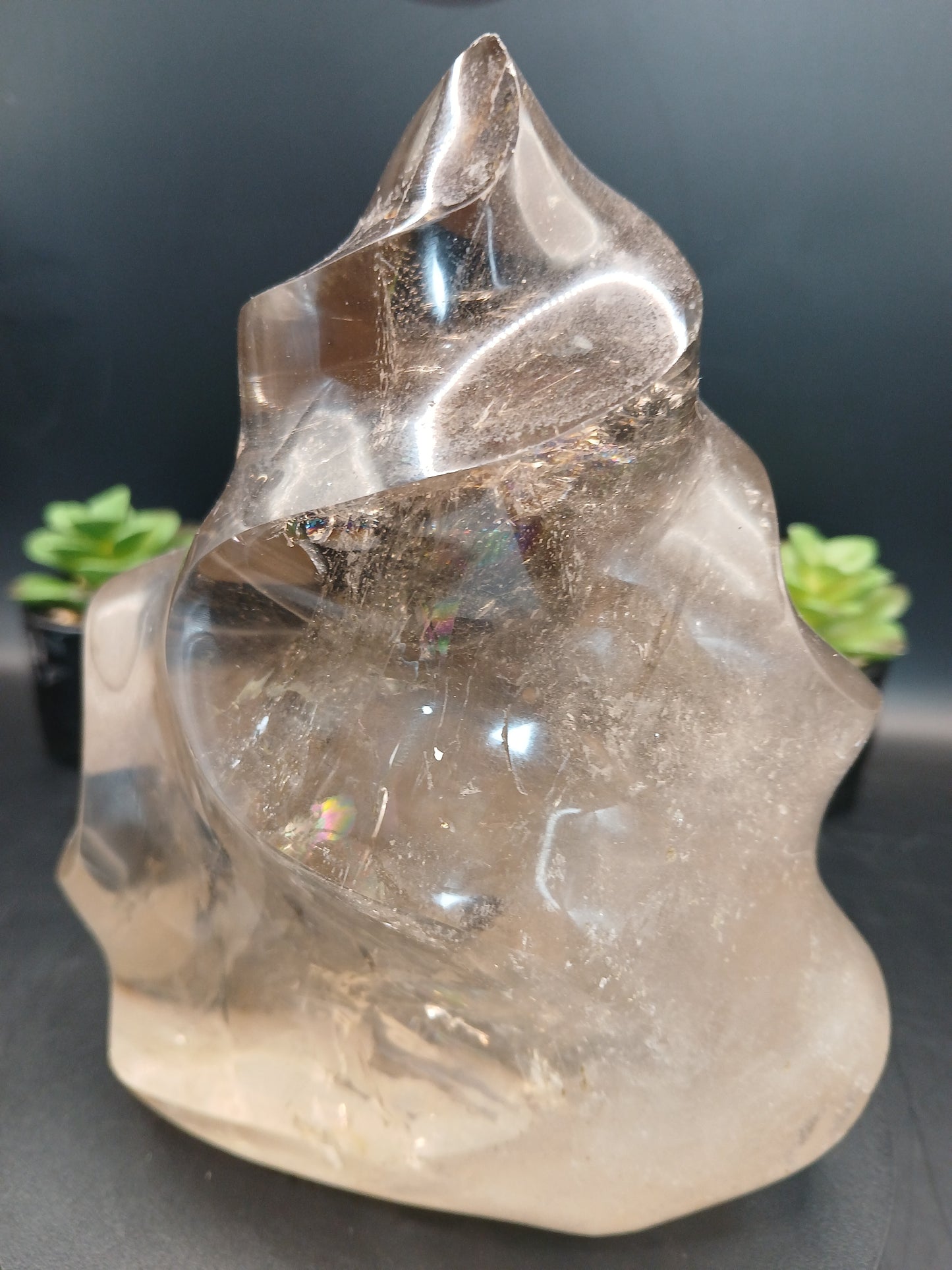 LARGE SMOKY QUARTZ FLAME