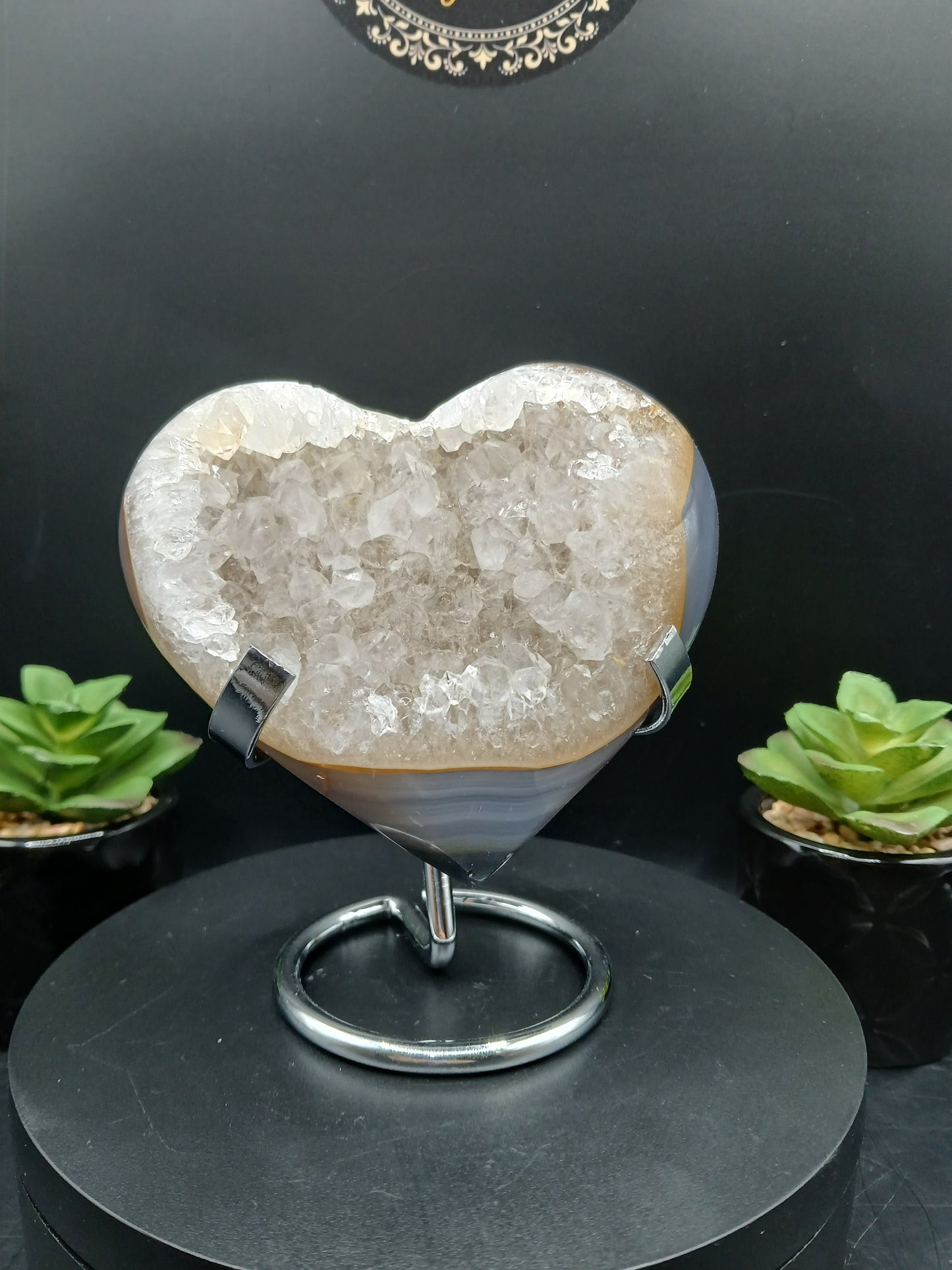 DRUZY AGATE HEART