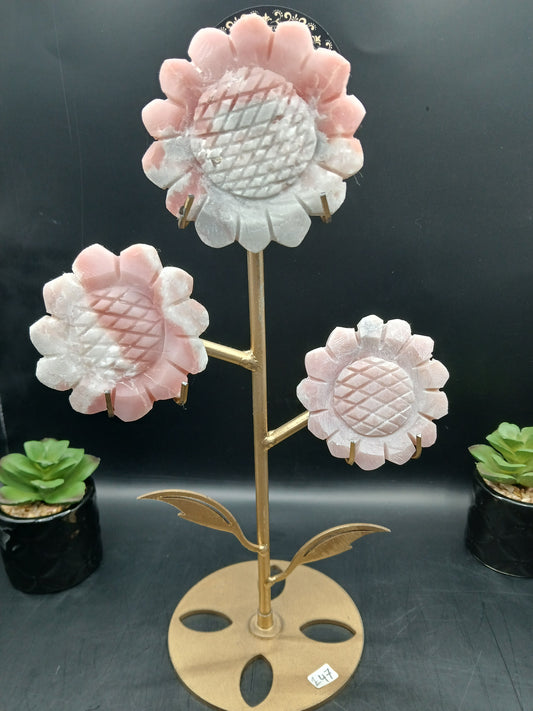 PINK OPAL FLOWERS ON STAND