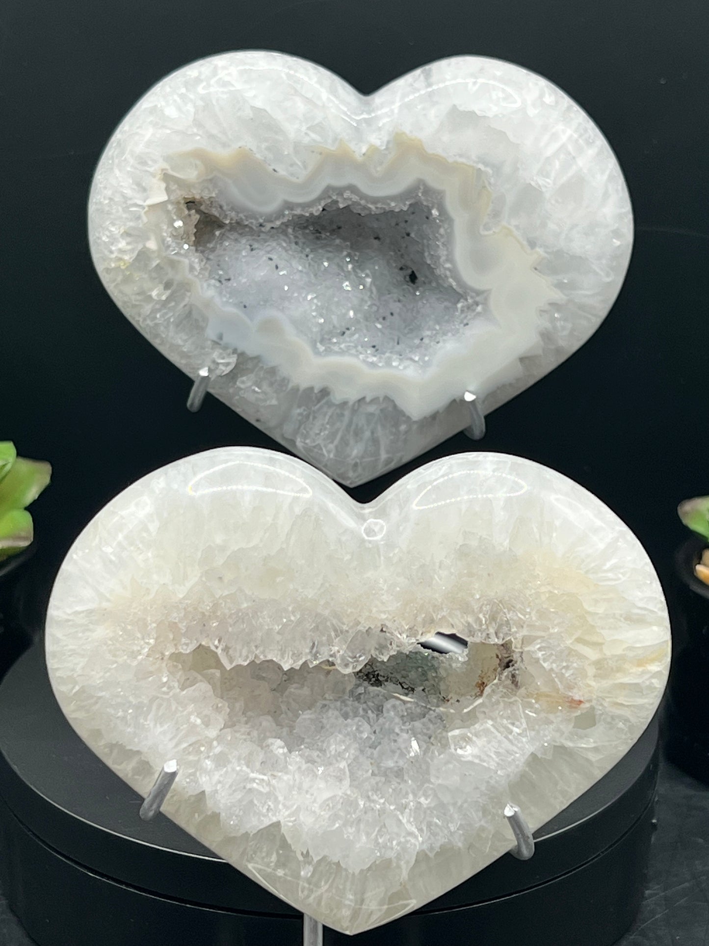 DRUZY AGATE HEARTS