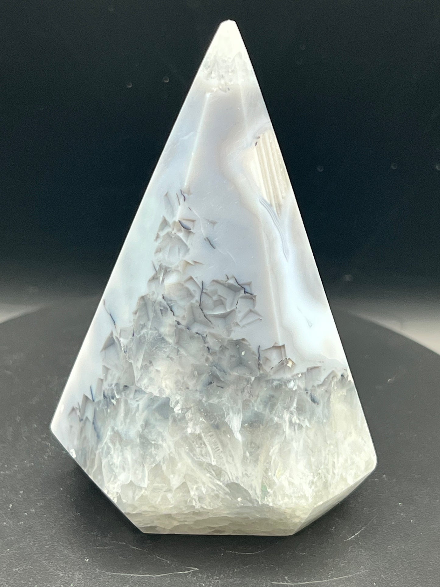 DRUZY AGATE CONIC POINT