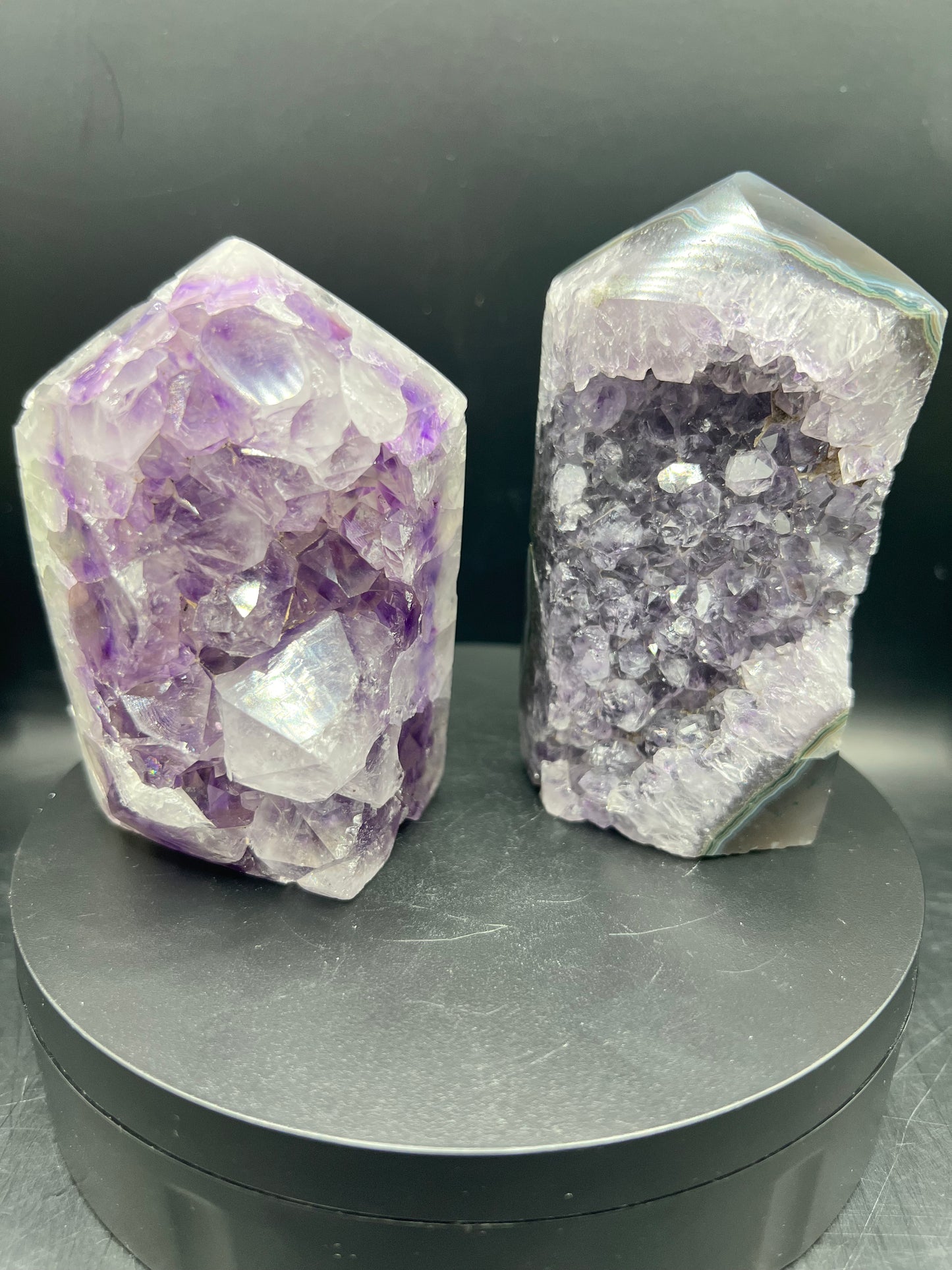 AMETHYST AGATE DRUZY CHUNKY TOWERS