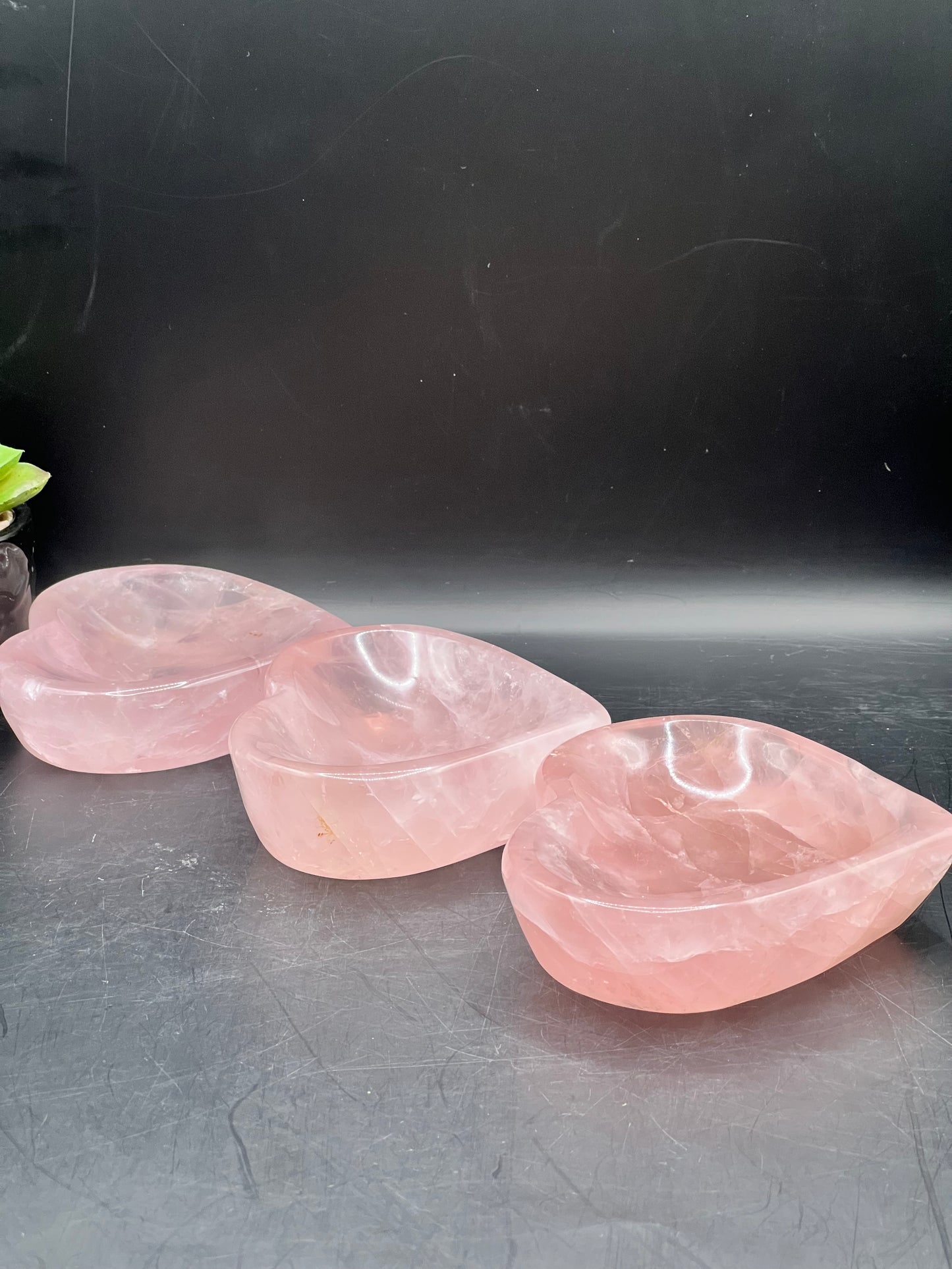 ROSE QUARTZ HEART BOWLS