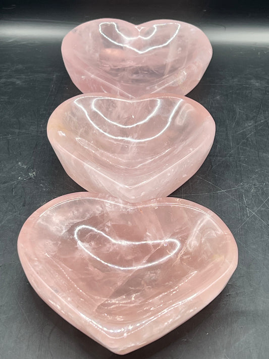 ROSE QUARTZ HEART BOWLS