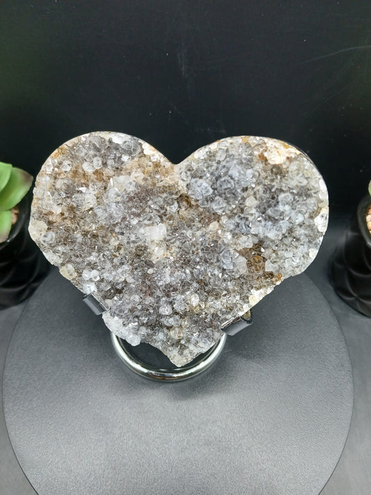 DRUZY AGATE HEART