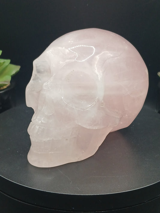 ROSE QUARTZ SKULL