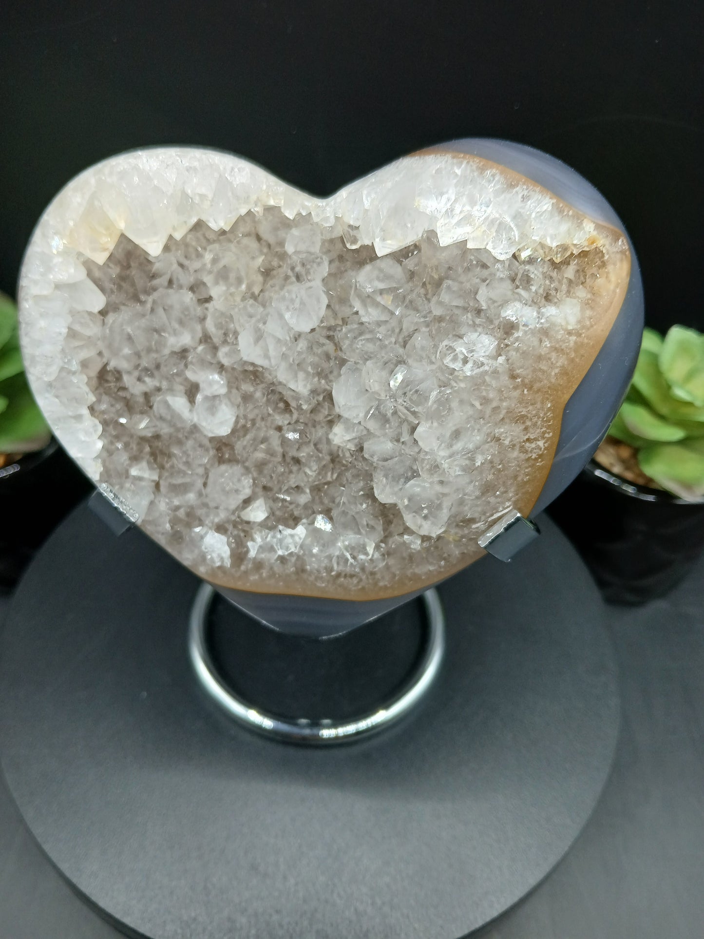DRUZY AGATE HEART