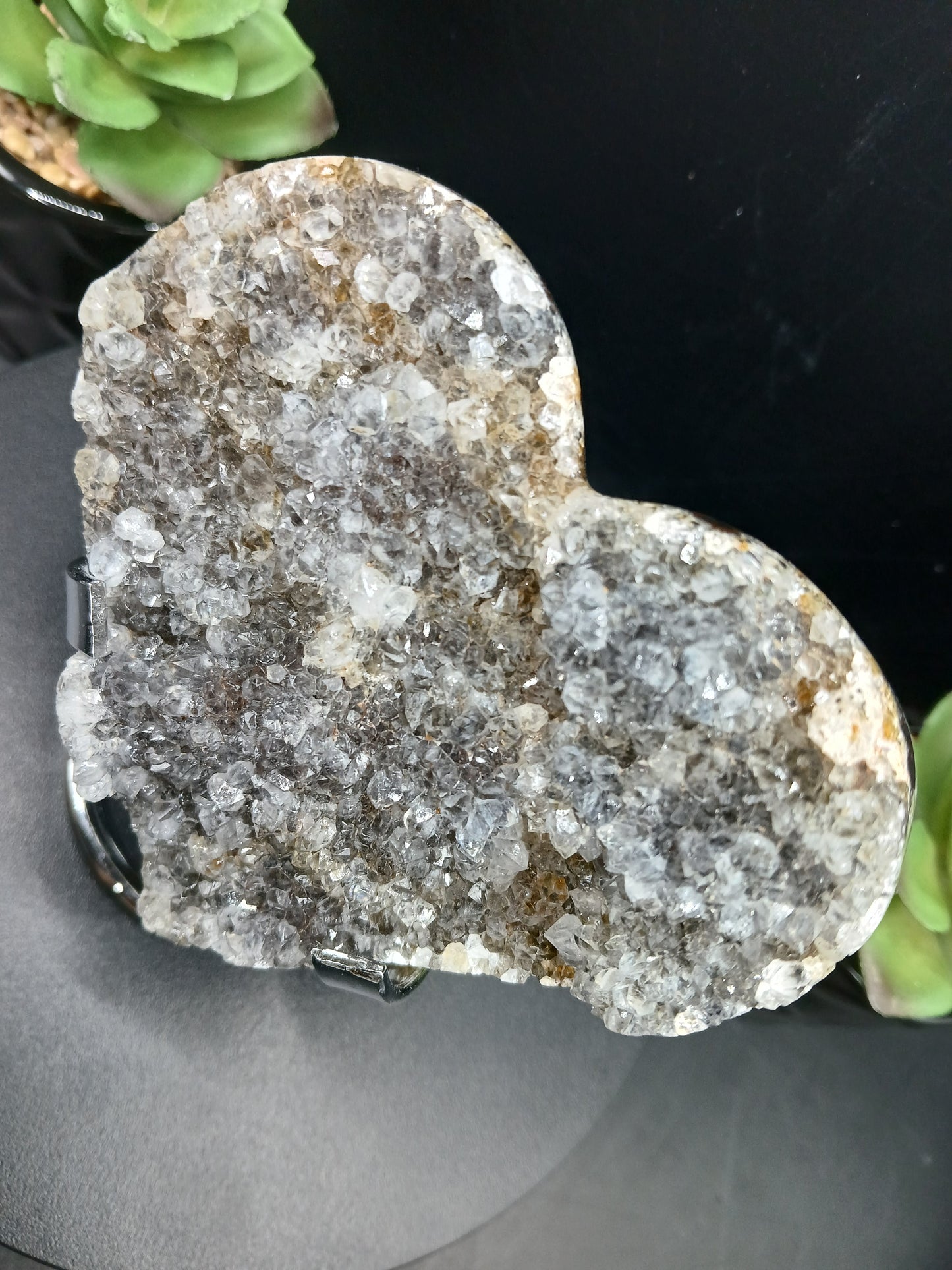 DRUZY AGATE HEART