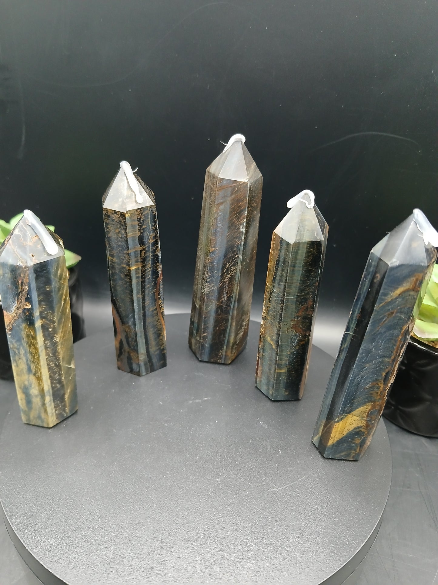 BLUE TIGERS EYE TOWERS