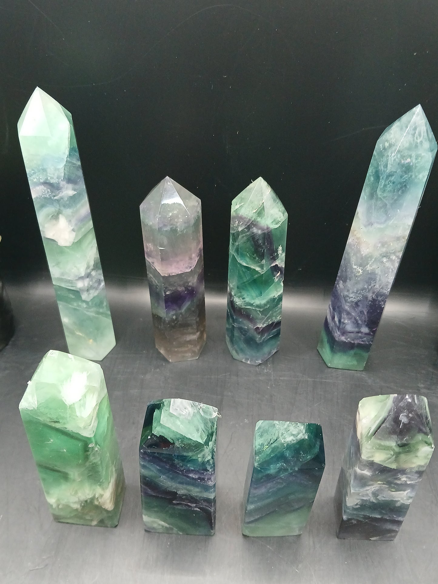 MIXED FLUORITE TOWERS