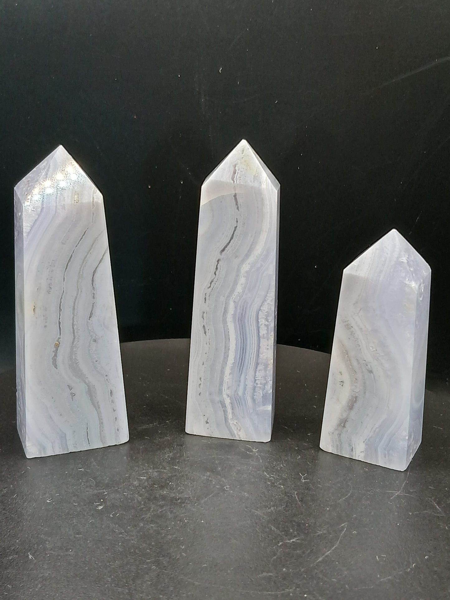 BLUE LACE AGATE MINI TOWERS