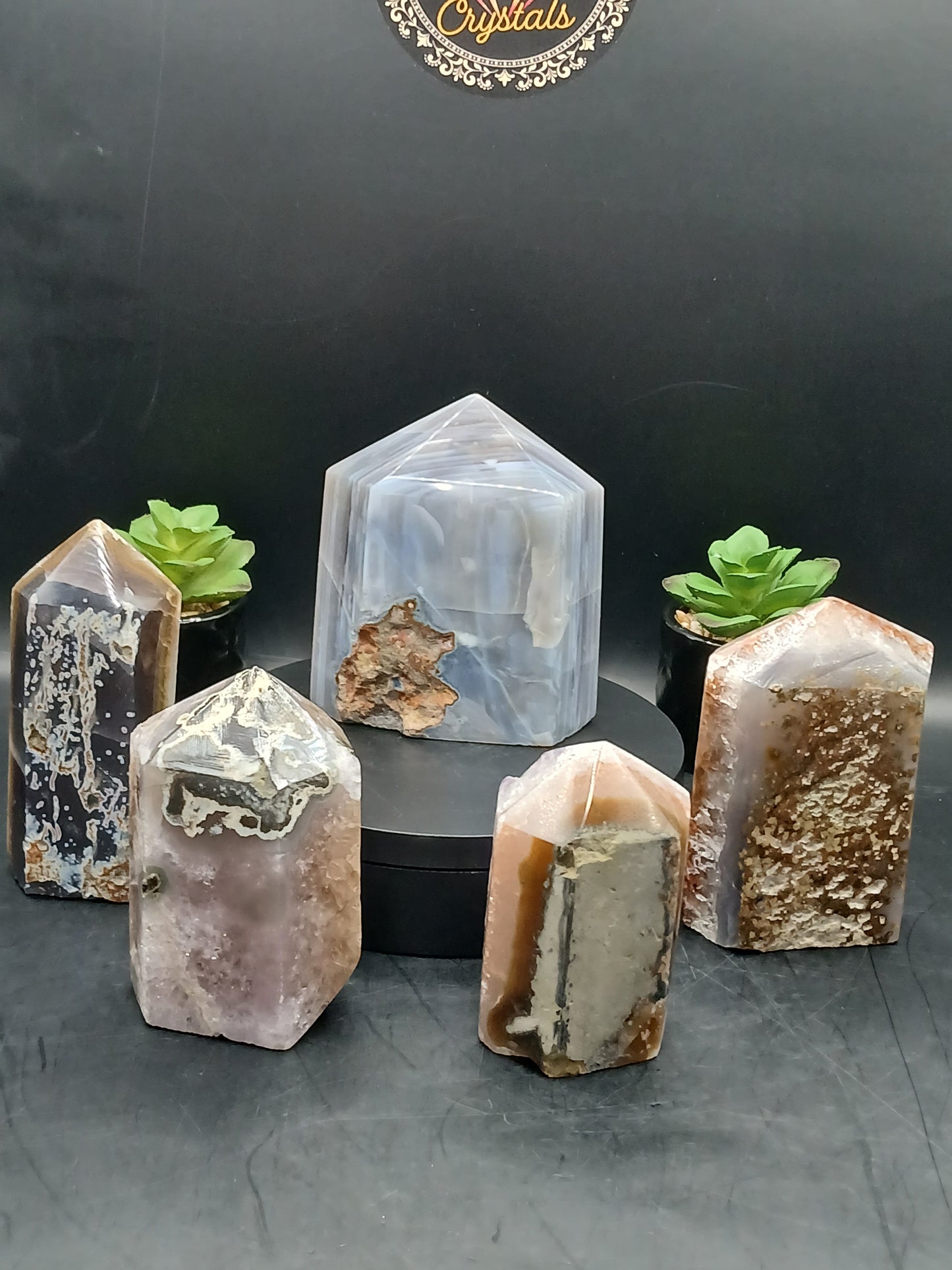 AMETHYST AGATE DRUZY CHUNKY TOWERS