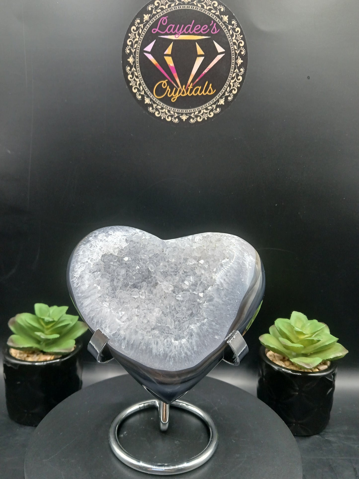DRUZY AGATE HEART
