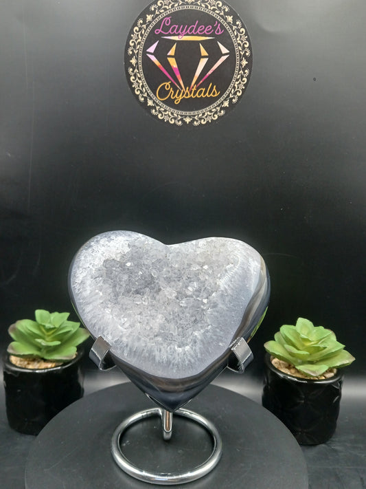 DRUZY AGATE HEART