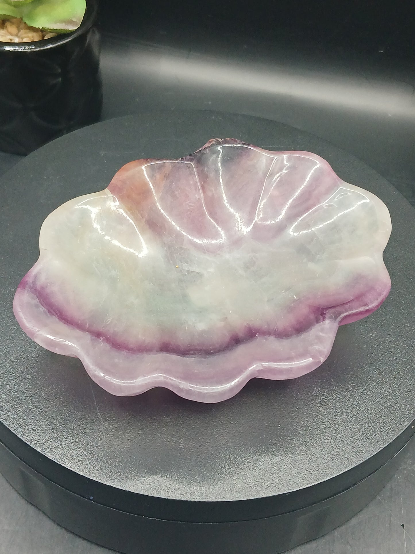 BANDED FLUORITE DISH