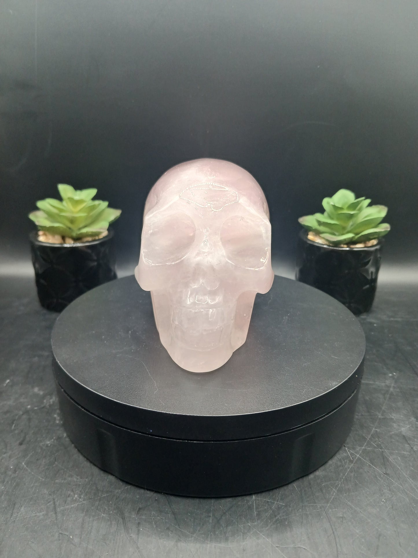 ROSE QUARTZ SKULL